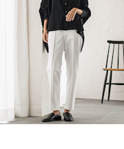 【biyori/新色追加】”ノンストレス”脚線美トラックパンツ≪洗濯機で洗える≫