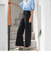 【大きいサイズ】バックラッシュリネン混パンツ≪洗濯機で洗える≫