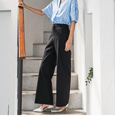 バックラッシュリネン混パンツ≪洗濯機で洗える≫