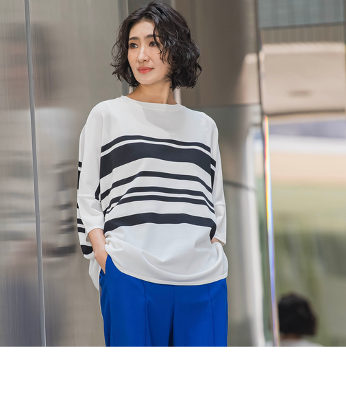 【WEB限定】ボーダーニット≪手洗い可能≫