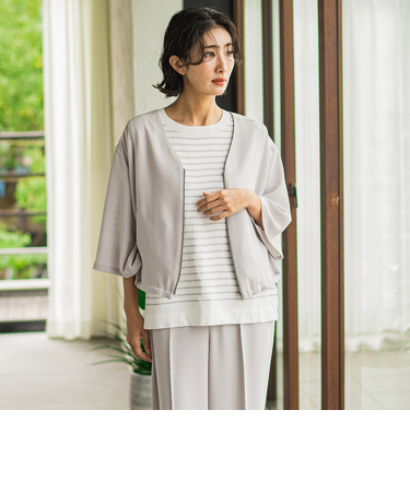 【旅楽シリーズ】”シワレス”ジップアップブルゾン≪洗濯機で洗える≫