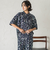 幾何柄ブラウス≪洗濯機で洗える≫