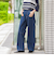 【WEB限定】デニムカーブパンツ≪洗濯機で洗える≫