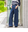 【WEB限定】デニムカーブパンツ≪洗濯機で洗える≫