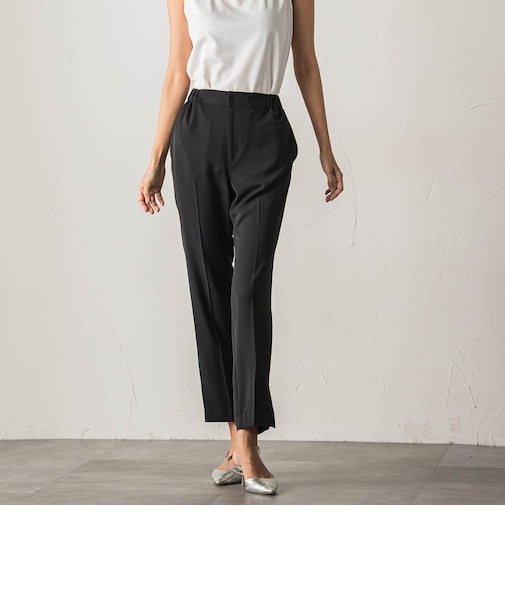 【biyori】テーパードイージーパンツ≪洗濯機で洗える≫