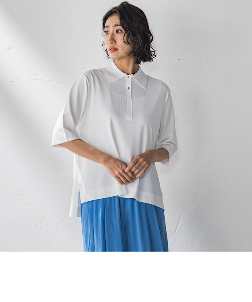 襟付きニット≪手洗い可能≫