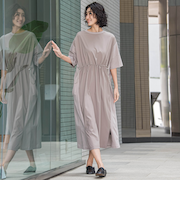 【biyori】”動きやすさも、きちんと感も”一枚完結ワンピ≪手洗い可能≫