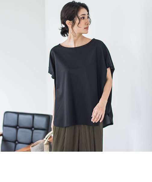 【WEB限定】ゆったりシルエットカットソー≪洗濯機で洗える≫