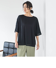 トリコットシフォンカットソー≪洗濯機で洗える≫