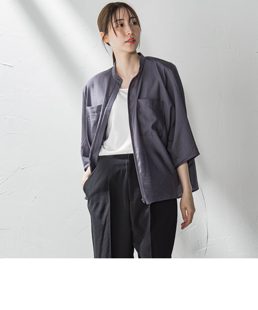 シアーバンブーブラウス≪洗濯機で洗える≫