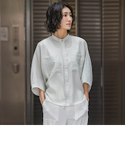 シアーバンブーブラウス≪洗濯機で洗える≫