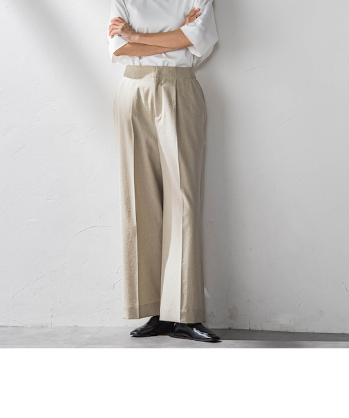 ドライシャンタンワイドパンツ≪洗濯機で洗える≫