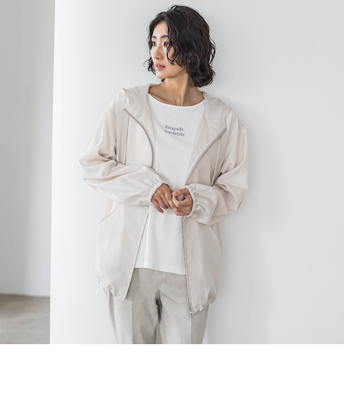 大きいサイズ】梅雨時期も安心、撥水パーカー≪洗濯機で洗える