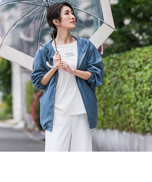 梅雨時期も安心、撥水パーカー≪洗濯機で洗える≫