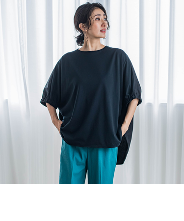 【biyori】異素材ドルマンプルオーバー≪手洗い可能≫