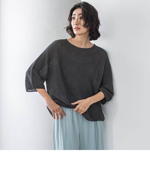 【大きいサイズ】メッシュニット≪手洗い可能≫