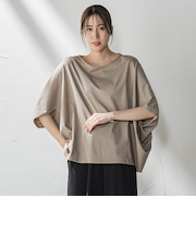 ハリプルジャージカットソー≪洗濯機で洗える≫