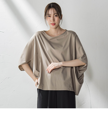 ハリプルジャージカットソー≪洗濯機で洗える≫