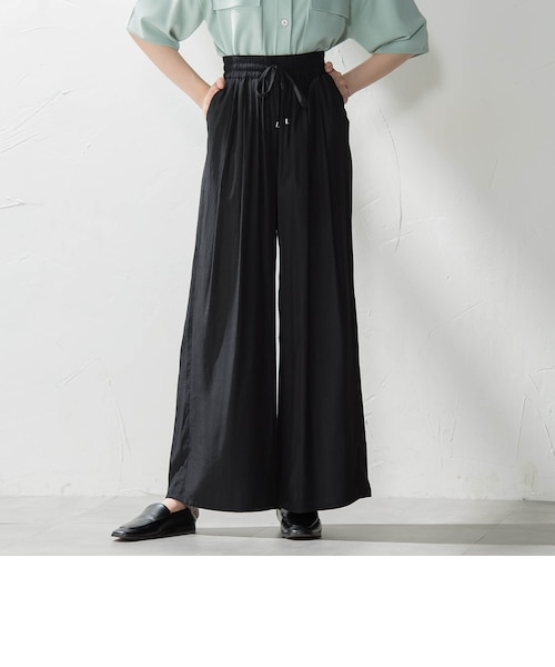 WEB限定】ウエストギャザーワイドパンツ≪手洗い可能≫｜ラエフの通販