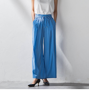 【WEB限定】ウエストギャザーワイドパンツ≪手洗い可能≫