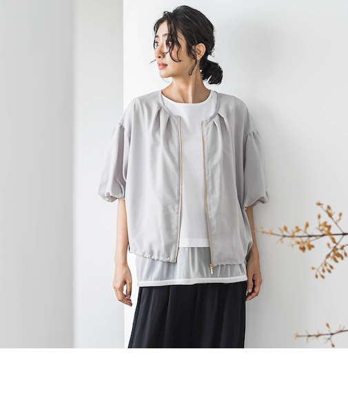 【WEB限定】バルーンスリーブブラウス≪手洗い可能≫