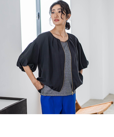 【WEB限定】バルーンスリーブブラウス≪手洗い可能≫
