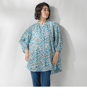 【biyori】手描き柄ブラウス≪洗濯機で洗える≫