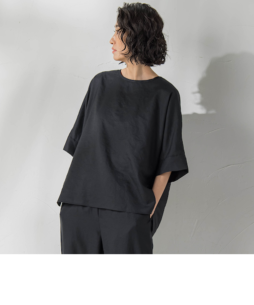 【大きいサイズ】【biyori】麻調ヴィンテージブラウス≪手洗い可能≫