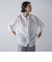 【大きいサイズ】リライムライトローンブラウス≪洗濯機で洗える≫