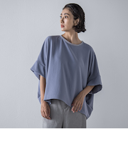 ハイストレッチカットソーブラウス≪洗濯機で洗える≫