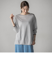 【大きいサイズ】【極】SARIニットプルオーバー≪手洗い可能≫