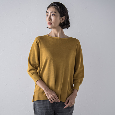 【大きいサイズ】【極】SARIニットプルオーバー≪手洗い可能≫