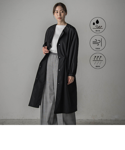 完売です Spring大人simple ドロストロング2wayコートIVORY