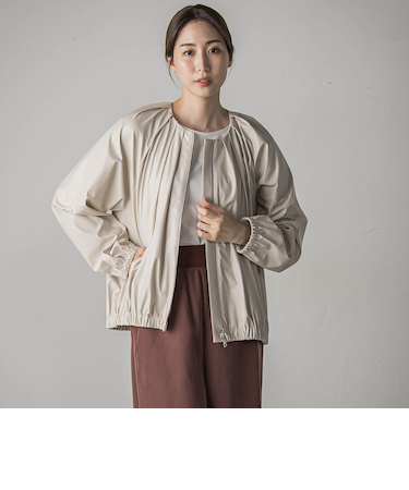 フェイクレザーブルゾン≪手洗い可能≫