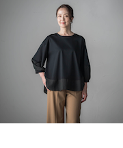 スムースシフォンカットソー≪洗濯機で洗える≫