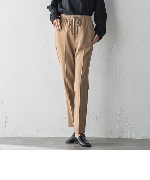 【WEB限定/大きいサイズ】”すっきり快適な履き心地”テーパードパンツ≪洗濯機で洗える≫