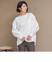 【WEB限定】”もっちり素材”ダンボールドルマンプルオーバー≪手洗い可能≫