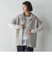 カーリングヤーンジップジレ≪手洗い可能≫