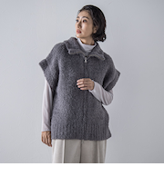 カーリングヤーンジップジレ≪手洗い可能≫