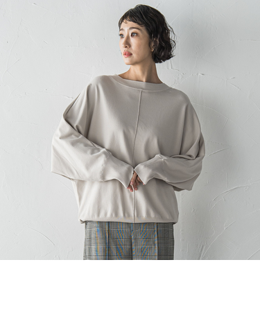 【大きいサイズ】ストレッチドルマンニット≪手洗い可能≫