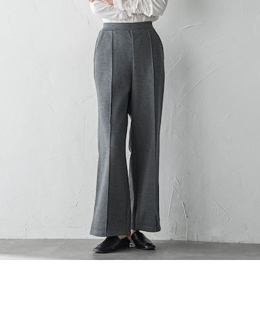 【WEB限定】”もっちり素材”ダンボールワイドパンツ≪手洗い可能≫