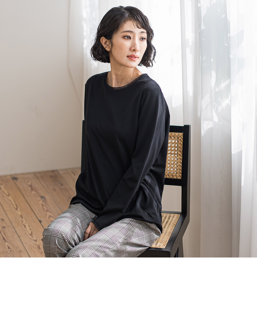 マシュマロポンチカットソー≪洗濯機で洗える≫