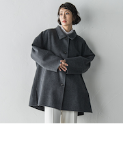 <極>”軽さと贅沢なぬくもり”スタンドカラーリバーコート