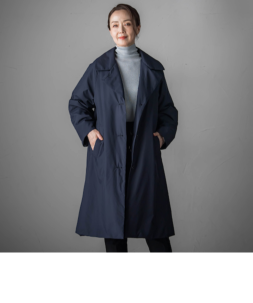 【大きいサイズ】<保温・蓄熱>空気をまとう”軽暖”コート