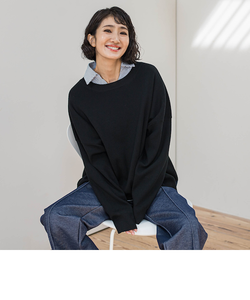 【WEB限定】”3コーデが叶う2点セット”ニット×シャツ≪手洗い可能≫