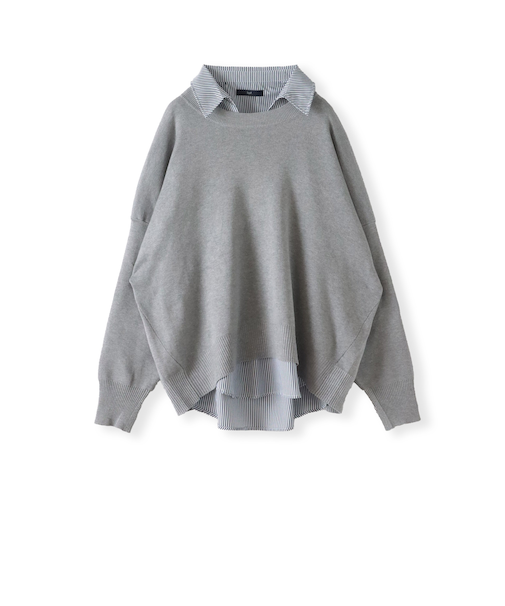 【WEB限定】”3コーデが叶う2点セット”ニット×シャツ≪手洗い可能≫