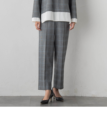 【大きいサイズ】ピクシエスタストレートパンツ≪洗濯機で洗える≫