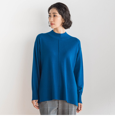 【大きいサイズ】ファインウールハイネックニット