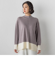 ファインウールハイネックニット