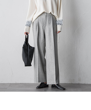 【大きいサイズ】ウールラメシャンブレーパンツ